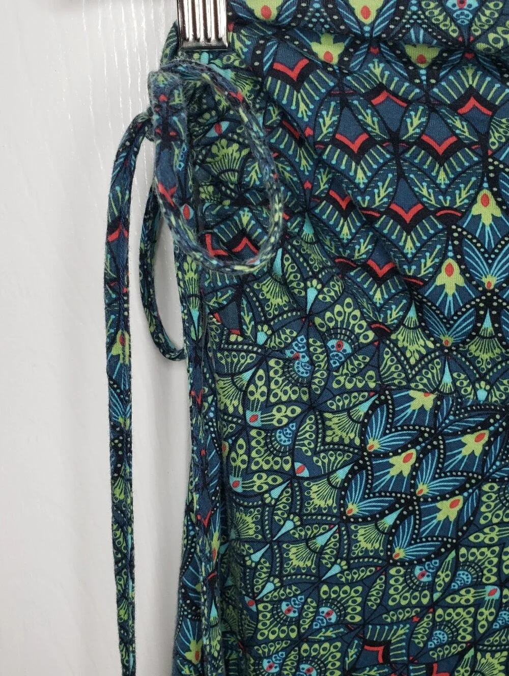 Patagonia Convertable Lithia Skirt in Teal & Navy Peacock Organic Cotton Boho S
